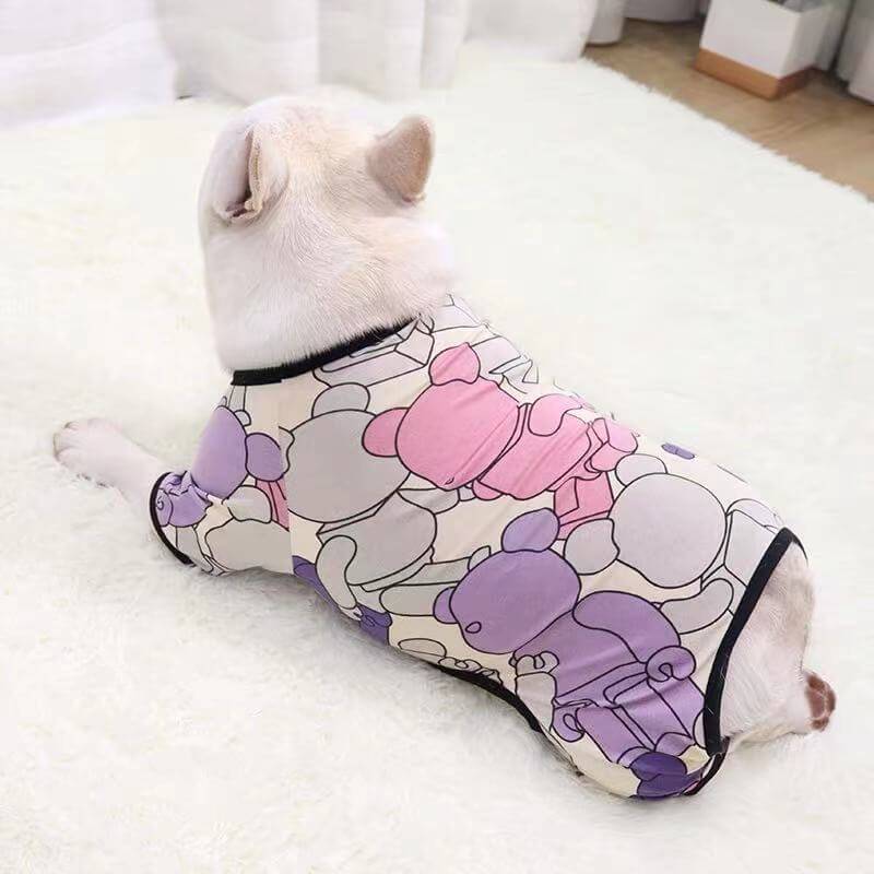 Dog Cartoon Pajamas Jammies for Bulldog by Frenchiely