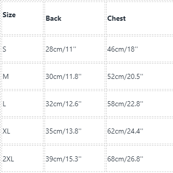 Frenchiely Cartoon Female Dog Summer Dress size chart