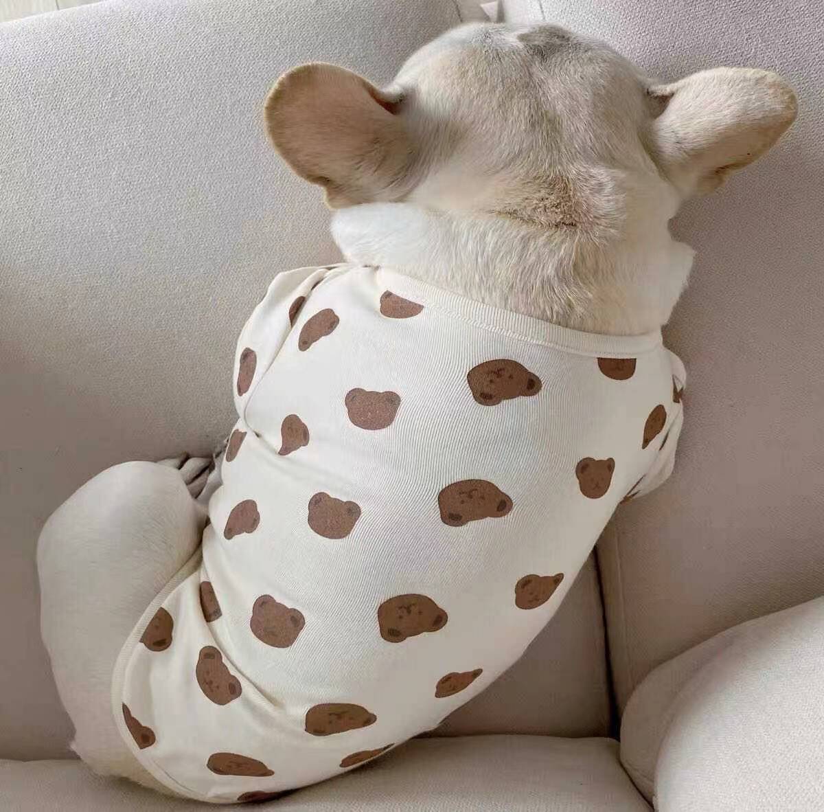 Frenchiely Dog Cartoon Bear Spring Shirt Pullover for french bulldog 0