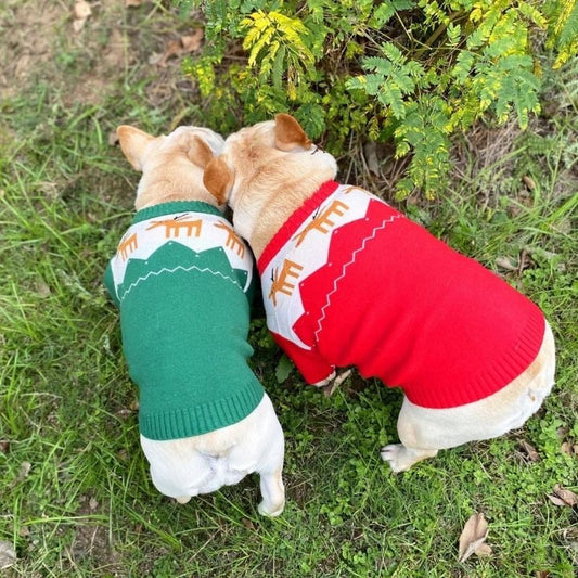 French Bulldog Christmas Reindeer Sweater