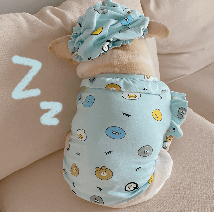 Frenchiely French Bulldog Pajamas PJs with Hat 1