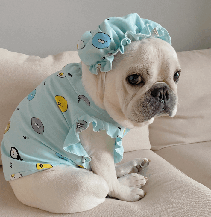 Frenchiely French Bulldog Pajamas PJs with Hat 1
