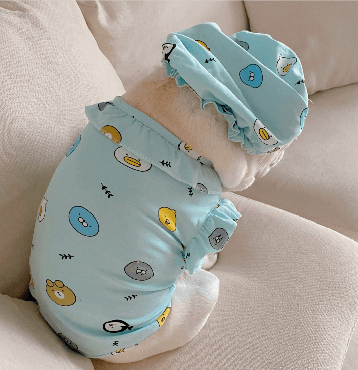 Frenchiely French Bulldog Pajamas PJs with Hat 1