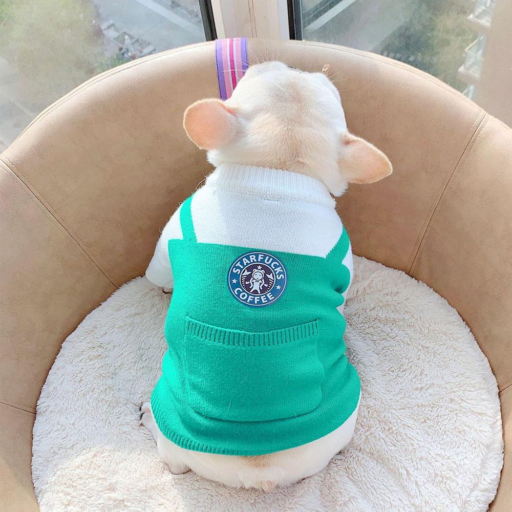 Funny Dog Sweater Starfucks Coffee - Frenchiely