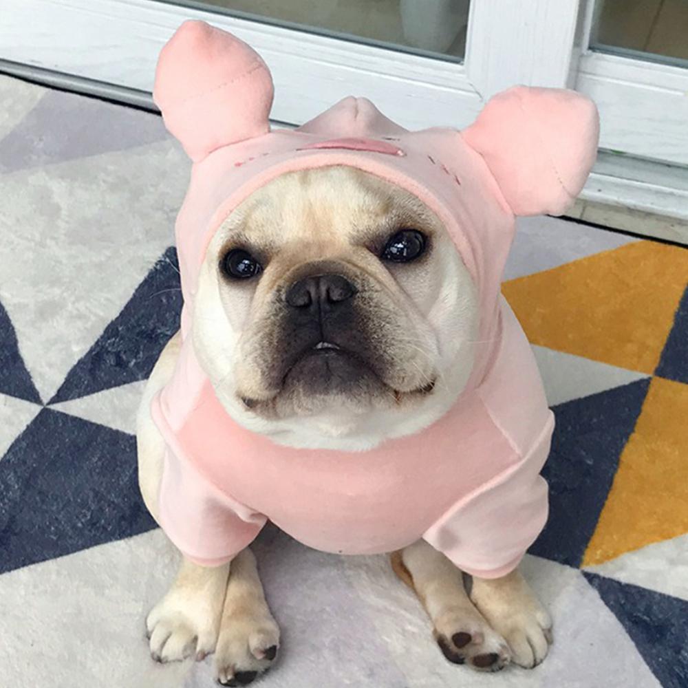 Pink Piggy Dog Costume Hoodies for Small Dogs - Frenchiely