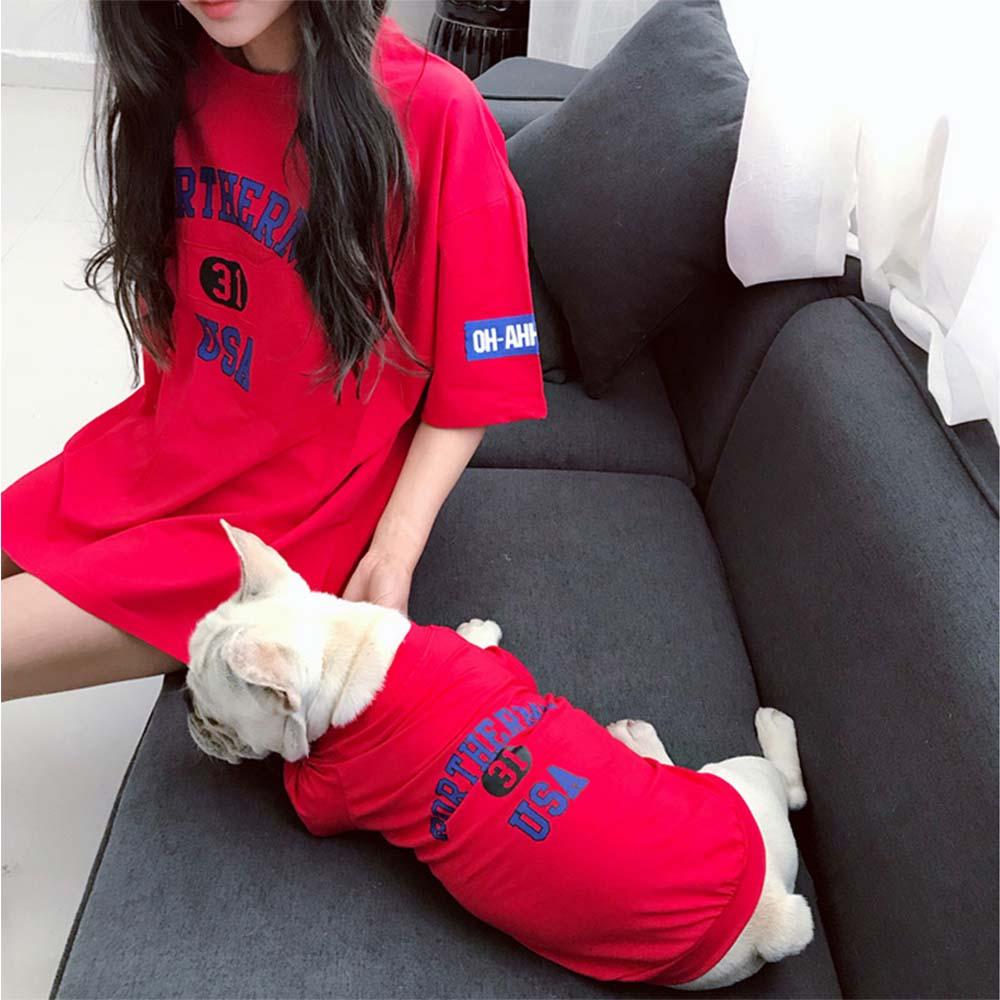 Loose-fit Short Sleeve Matching Frenchie Outfits - Frenchiely