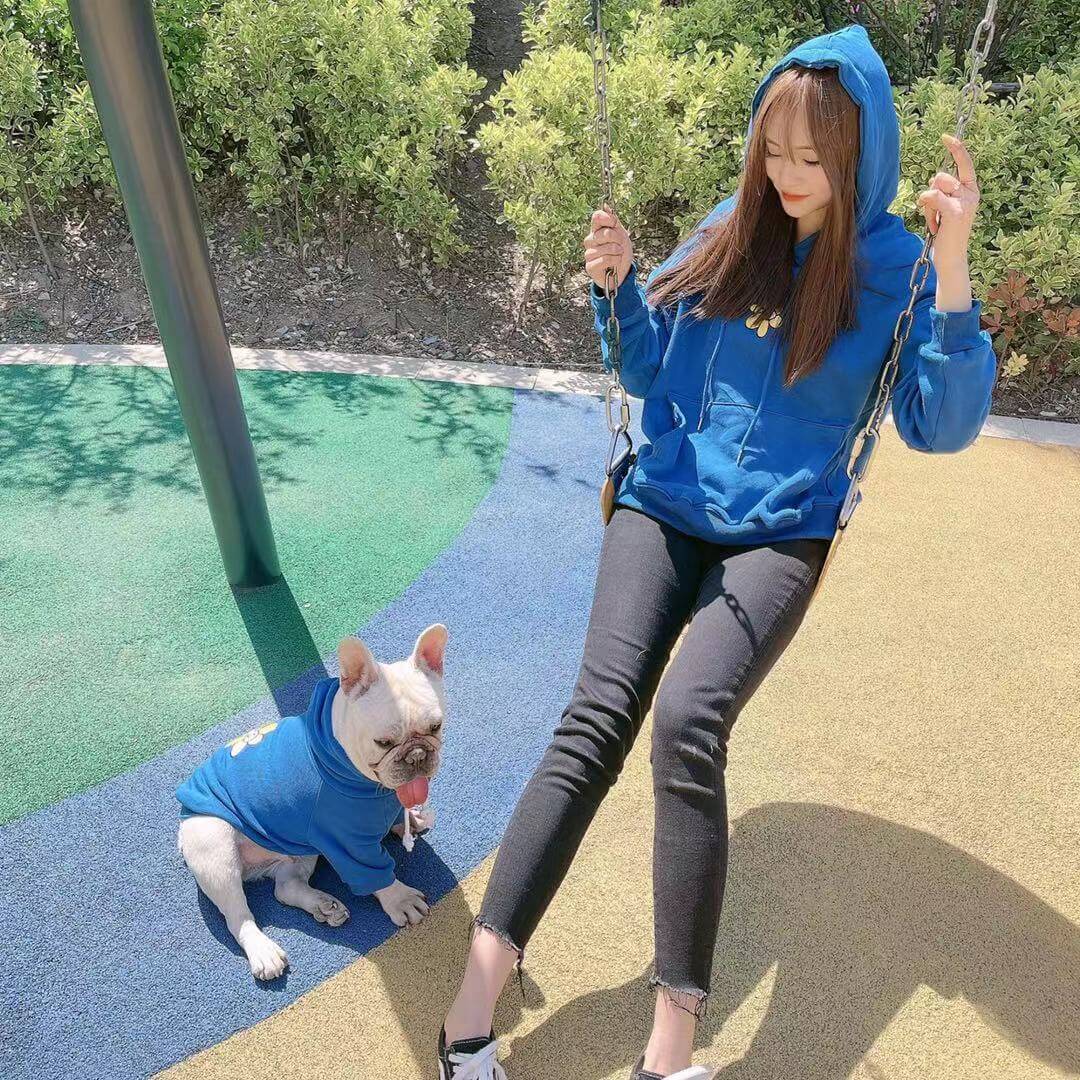 Dog Human Matching Clothes Flower Hoodie - Frenchiely