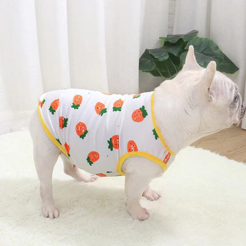 Dog Cute Cartoon Carrots Cotton Shirt Vest for Medium Dogs