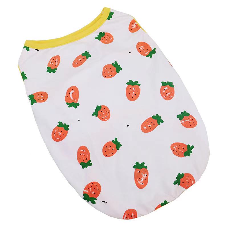 Dog Cute Cartoon Carrots Cotton Shirt Vest for Medium Dogs