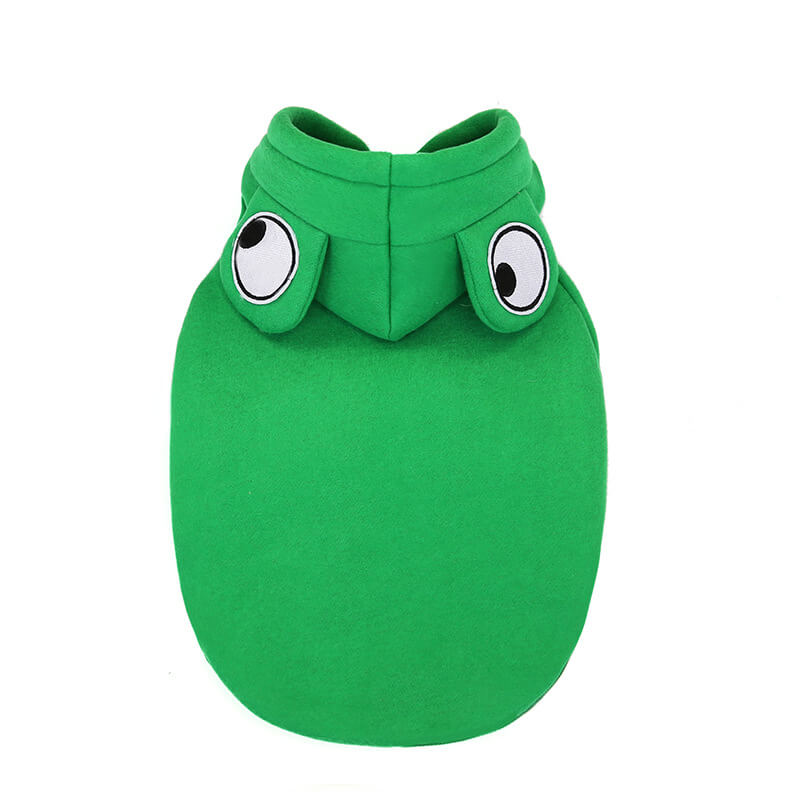 Frenchiely dog cartoon frog hoodie coat 0