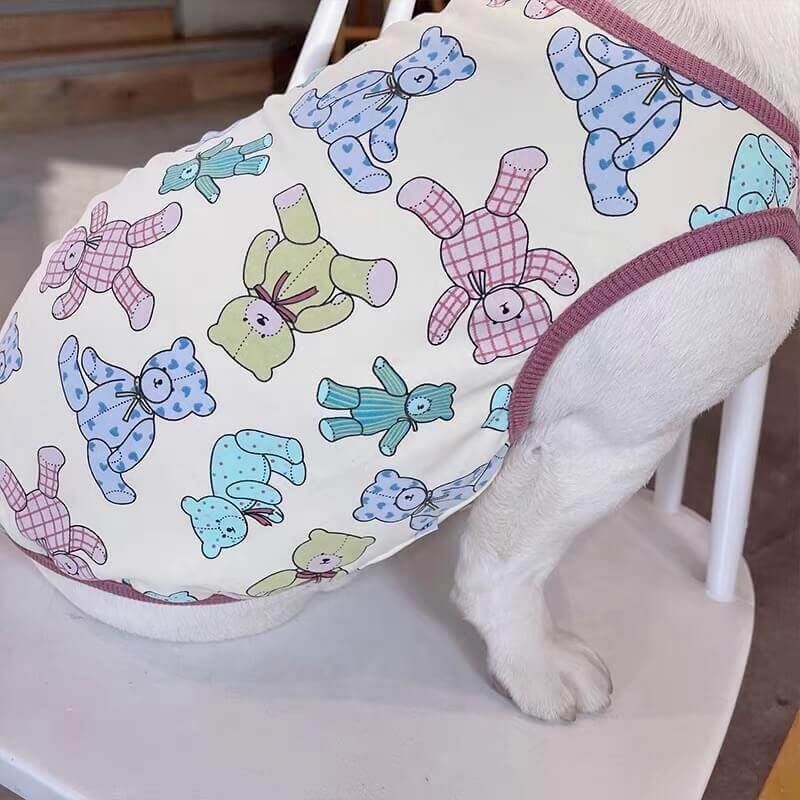 Dog Bear Cotton Shirt FOR FRENCH BULLDOGS BY FRENCHIELY