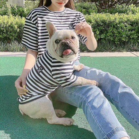 Dog Human Matching Stripe Shirts - Frenchiely