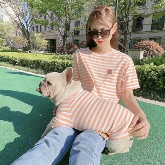 Dog Human Matching Stripe Shirts - Frenchiely