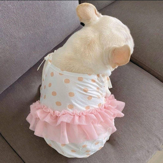 Dog Polka Dress tutu for small medium dogs by Frenchiely