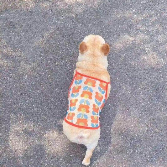 Dog Floral Sun Protection Mesh Shirt by Frenchiely