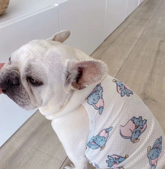 Dog Summer Mesh Shirt- elephant - Frenchiely