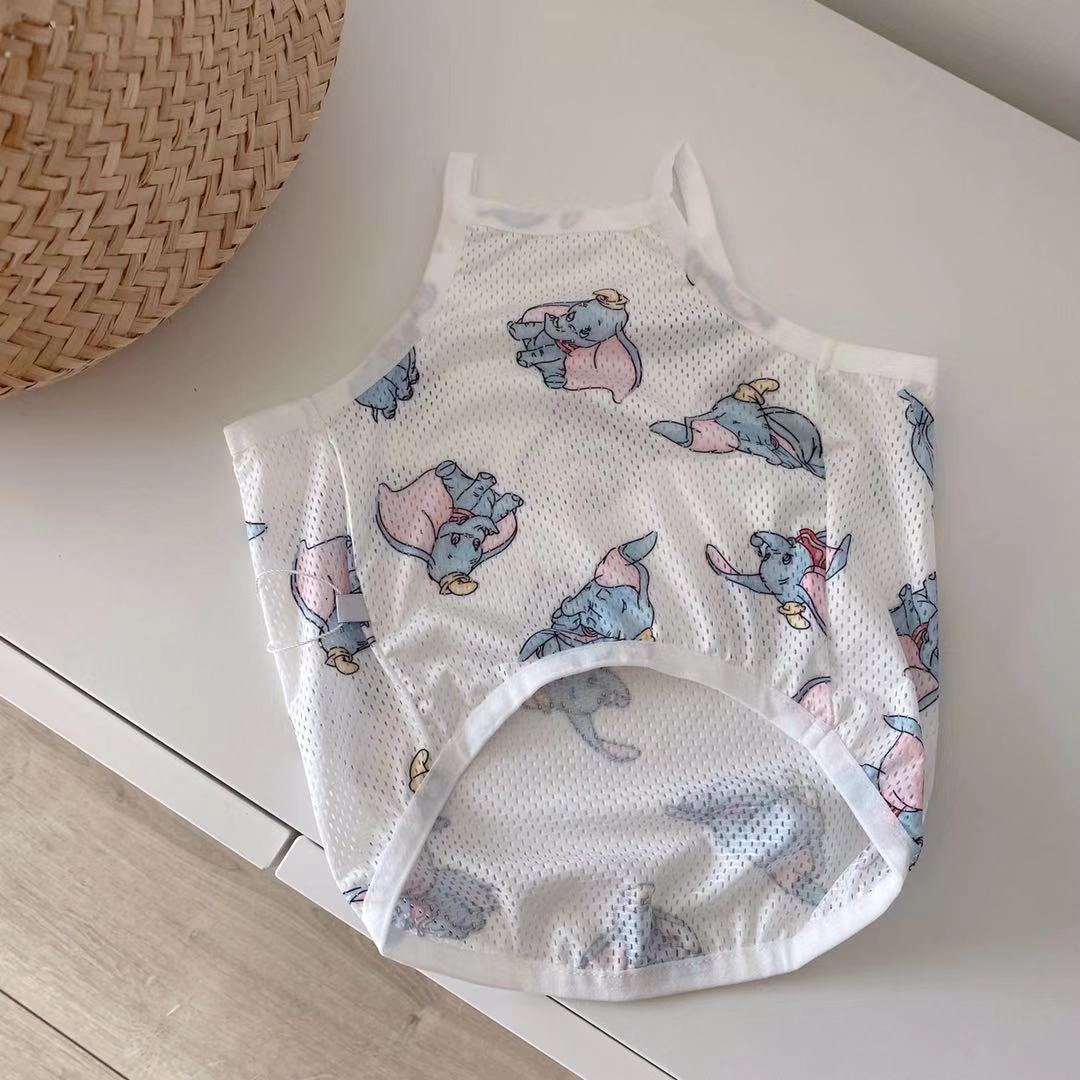 Dog Summer Mesh Shirt- elephant - Frenchiely