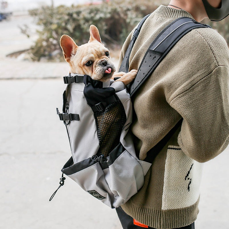 Dog Reflective Outdoor Travel Carrier Bag Backpack - Frenchiely