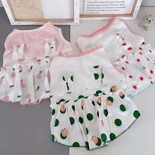 Pink Peach Dress Frenchielyfemaledogsummerdressformediumdogs01