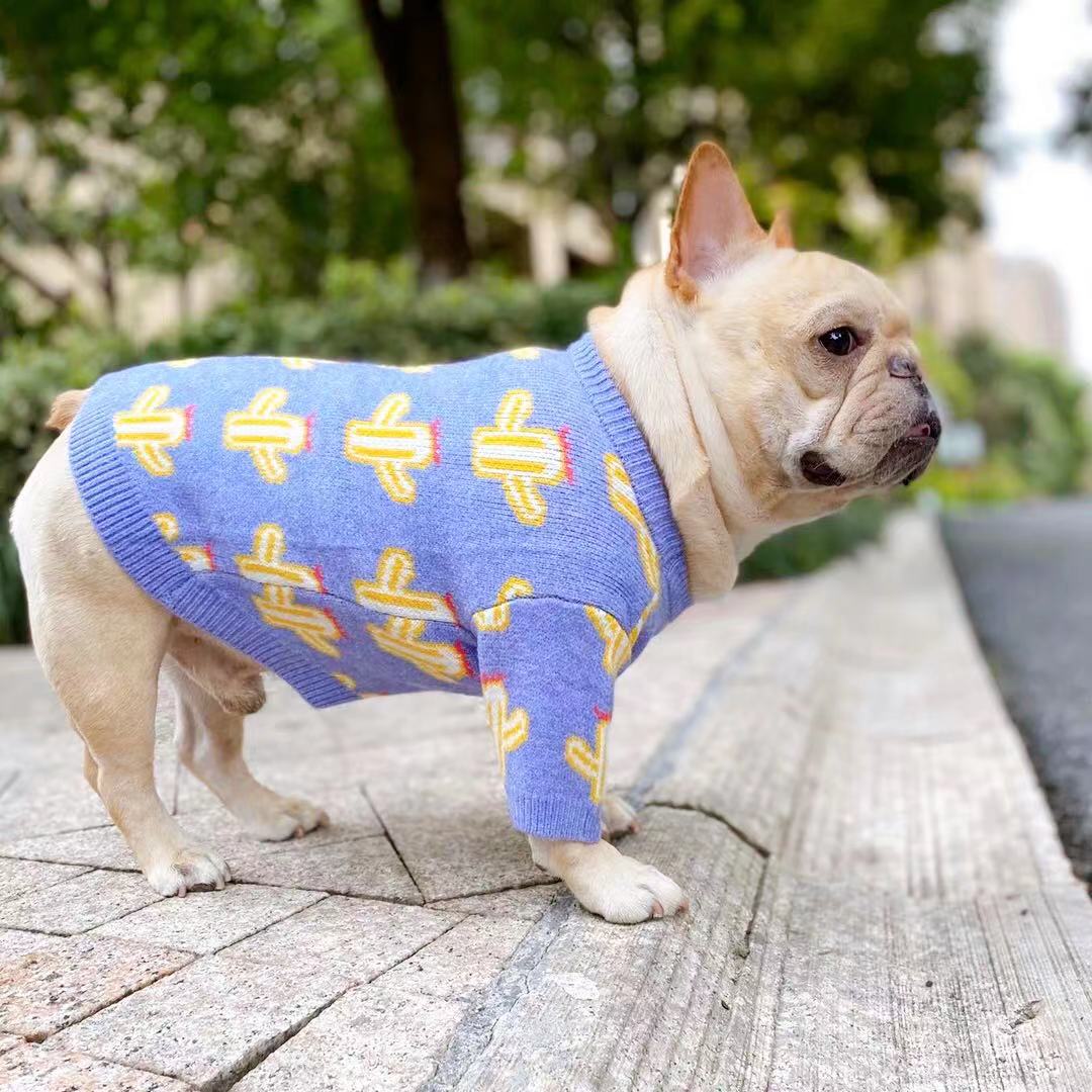 Frenchiely french bulldog winter cactus sweater jumpers 0