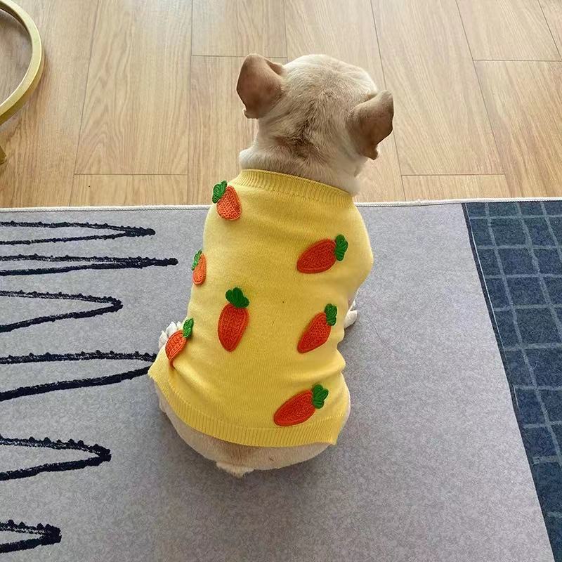 French Bulldog Winter Carrot Sweater Jumper- FRENCHIELY