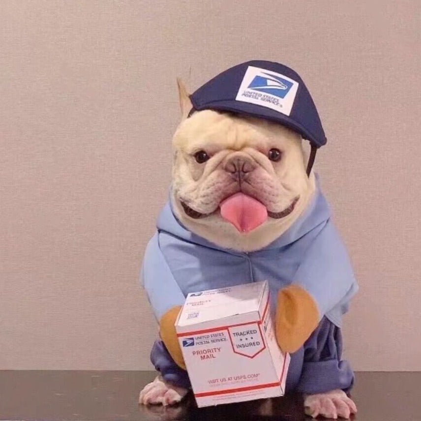 Dog USPS UPS Costume for Small Medium Dogs- Frenchiely
