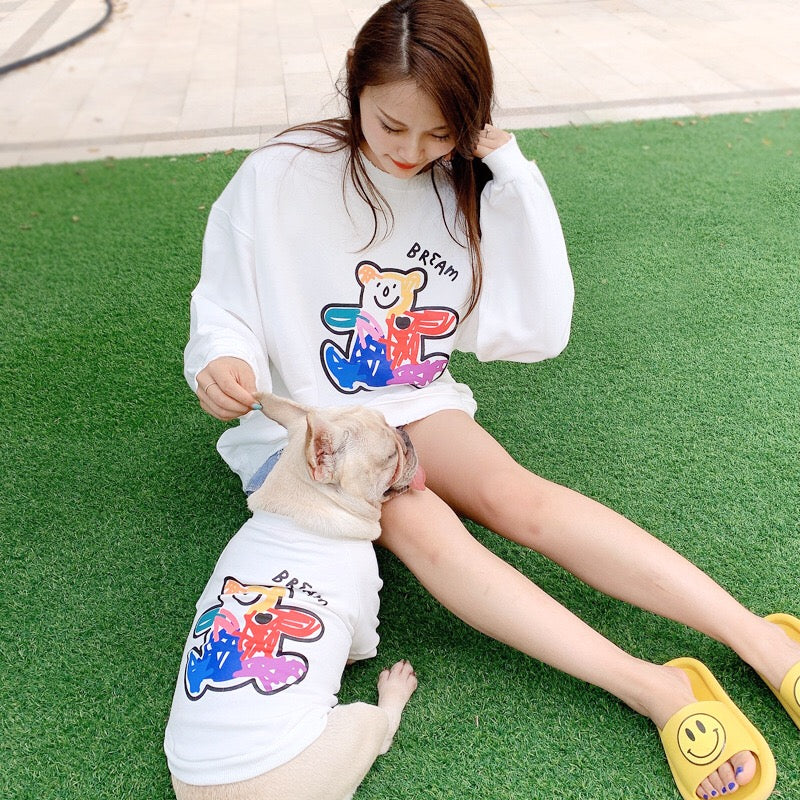 matching shirts for human and dog - Frenchiely