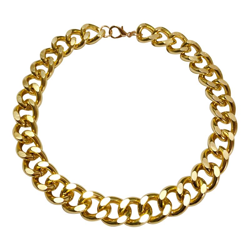 Golden Plastic Dog Chain for French Bulldog - Frenchiely