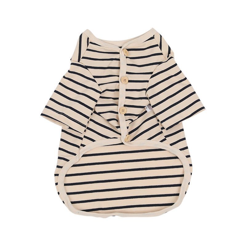 Dog Classic Cotton Stretchy Striped Shirts for Medium Dogs by Frenchiely