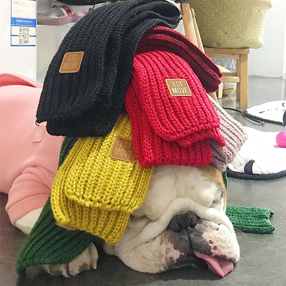 Dog Winter Warm Knitted Scarf for Medium Dogs - Frenchiely