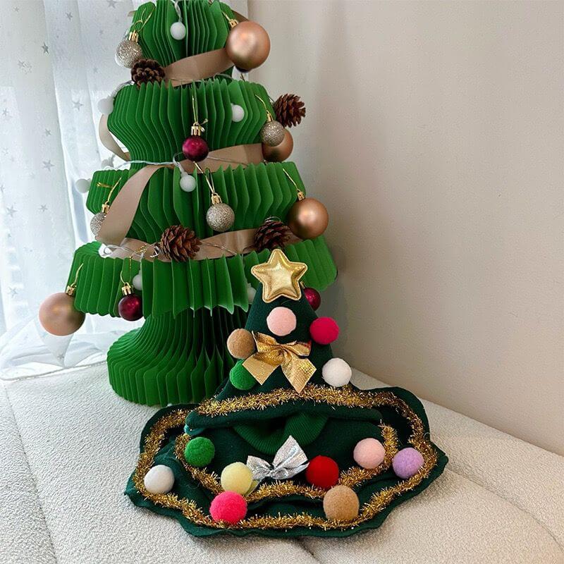 Handmade Luxury Dog Christmas Tree Costume for small medium dogs by Frenchiely