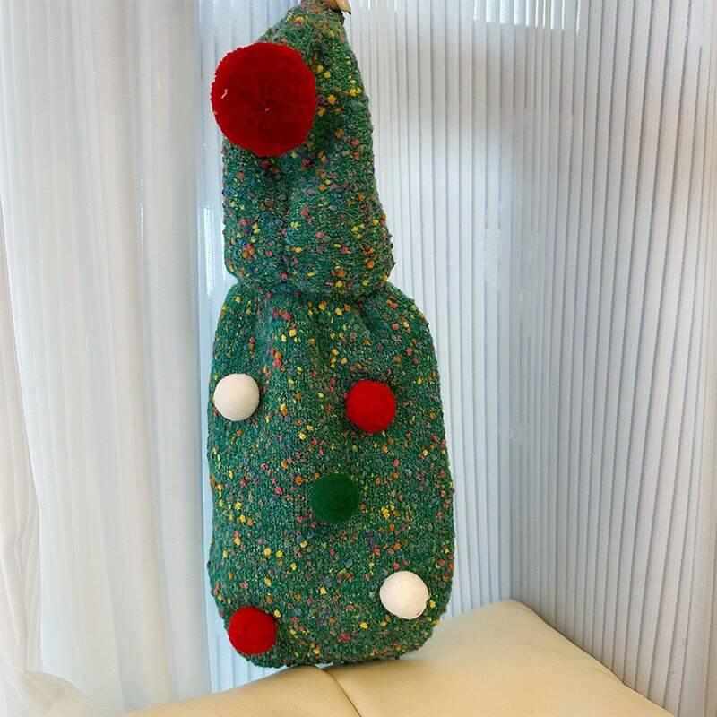 Dog Christmas Clothes with Pompom dogChristmasoutfitstreeclothesforsmallmediumdogsbyFrenchiely_13