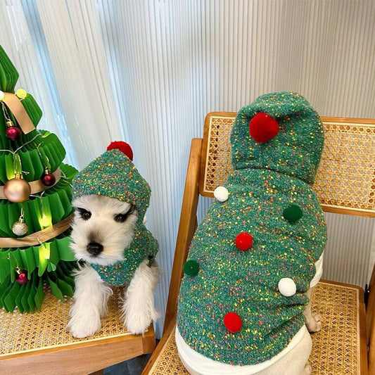 Dog Christmas Clothes with Pompom dogChristmasoutfitstreeclothesforsmallmediumdogsbyFrenchiely_2