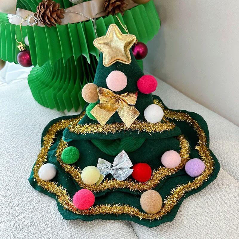 Handmade Luxury Dog Christmas Tree Costume for small medium dogs by Frenchiely