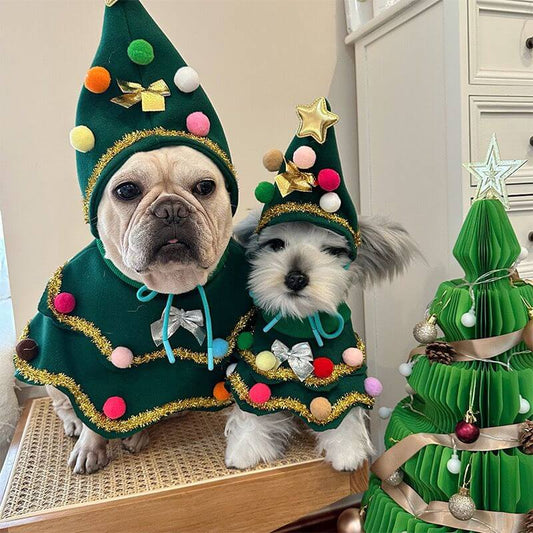 Handmade Luxury Dog Christmas Tree Costume for small medium dogs by Frenchiely