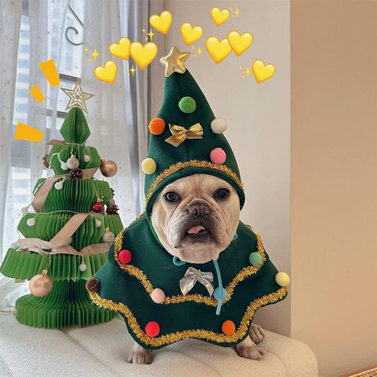 Handmade Luxury Dog Christmas Tree Costume for small medium dogs by Frenchiely