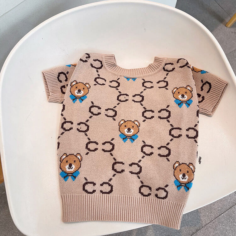 Dog bear cardigan sweater for medium dogs by Frenchiely