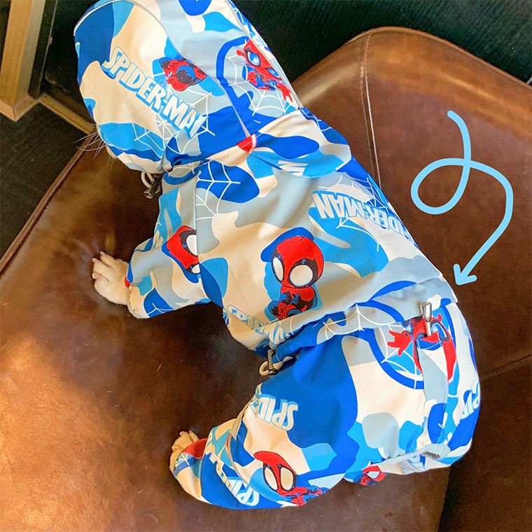 Frenchiely dog raincoat for medium dogs by Frenchiely
