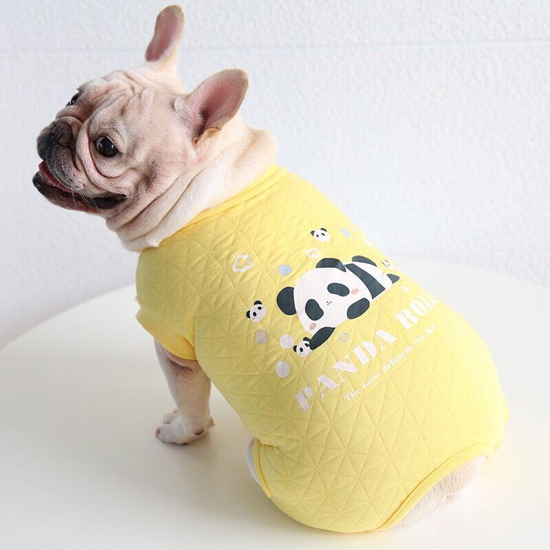Dog Cartoon Panda Pajamas Onesie for French Bulldogs by Frenchiely