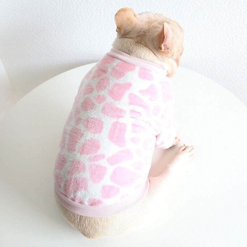 Dog Pink Leopard Pullover Sweater FOR MEDIUM DOGS BY FRENCHIELY.COM
