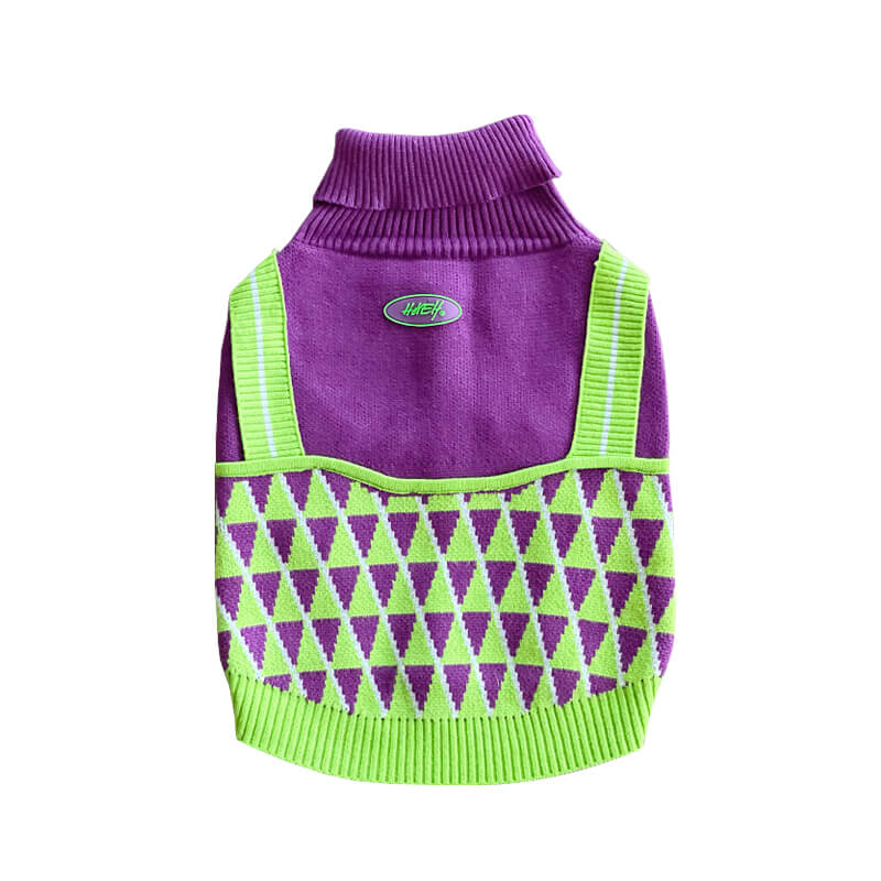 Dog Purple Turtle Neck Sweater dogpurplegreenturtlenecksweaterforsmallmediumdogs4