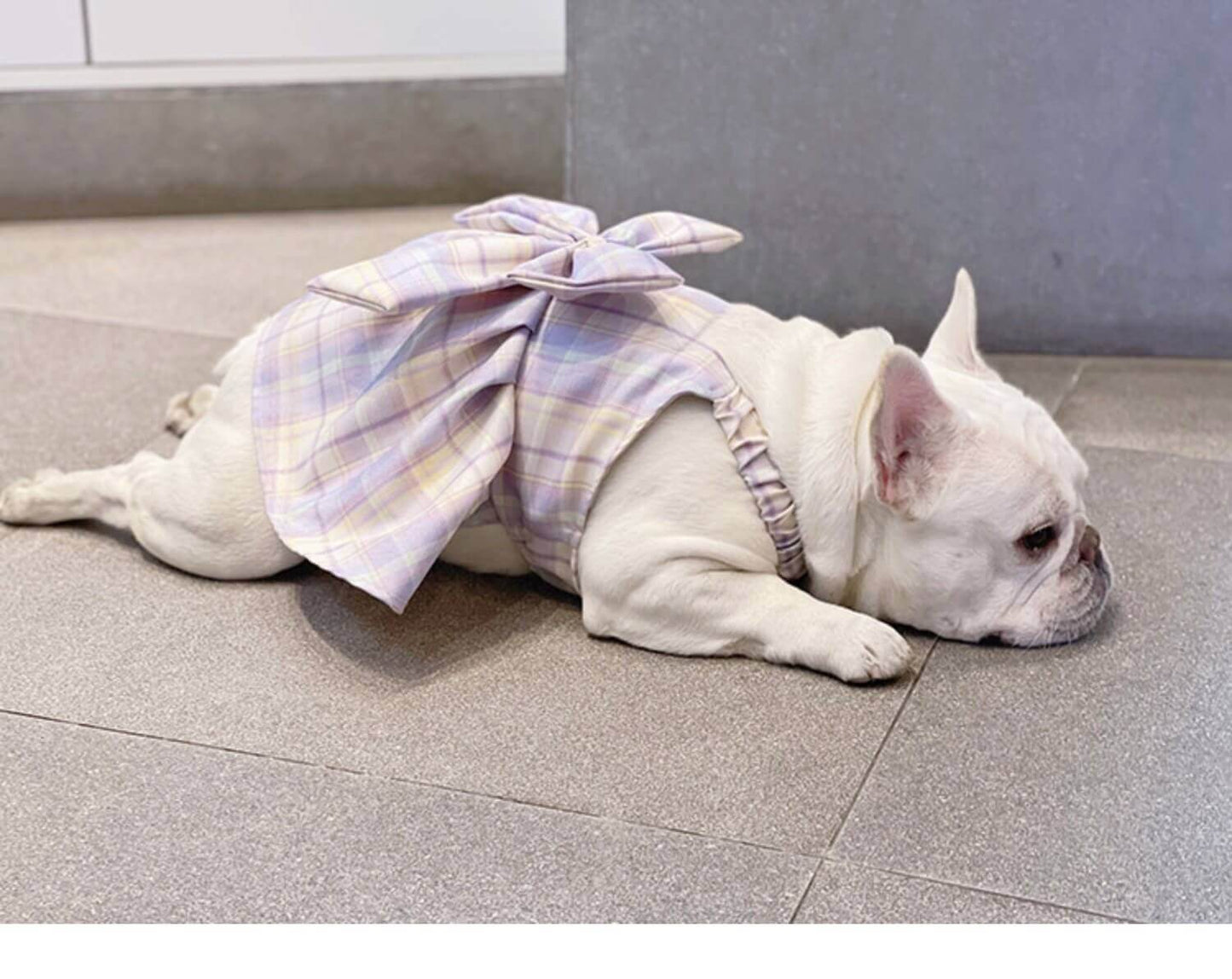 Purple Bow Tie Dress dogpurpleplaiddresswithbowtieforfrenchbulldogsbyFrenchiely02_9