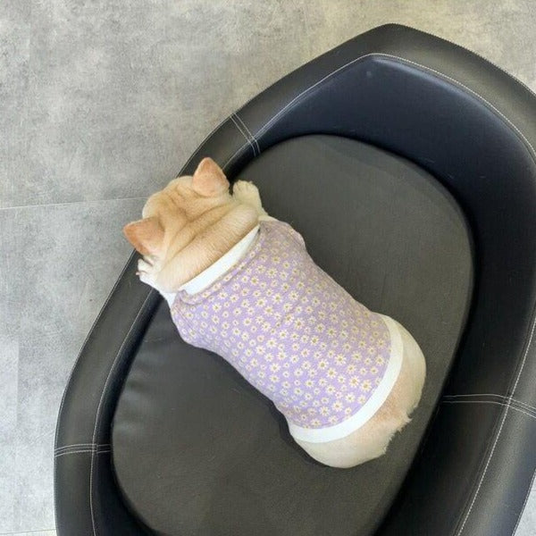 Dog Purple Floral Coat for Medium Large Dogs by Frenchiely