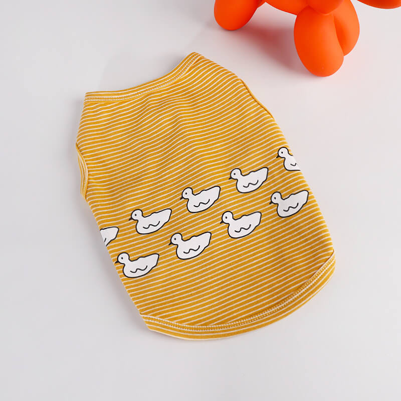 Dog Stripe Stretchy Duck Shirt for small medium dogs