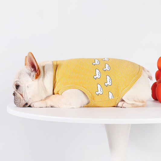 Dog Stripe Stretchy Duck Shirt for small medium dogs