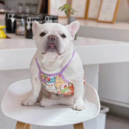 Bear Stretchy Mesh Shirt dogsummercartoonmeshshirtforsmallmediumdogsbyFrenchiely002_5