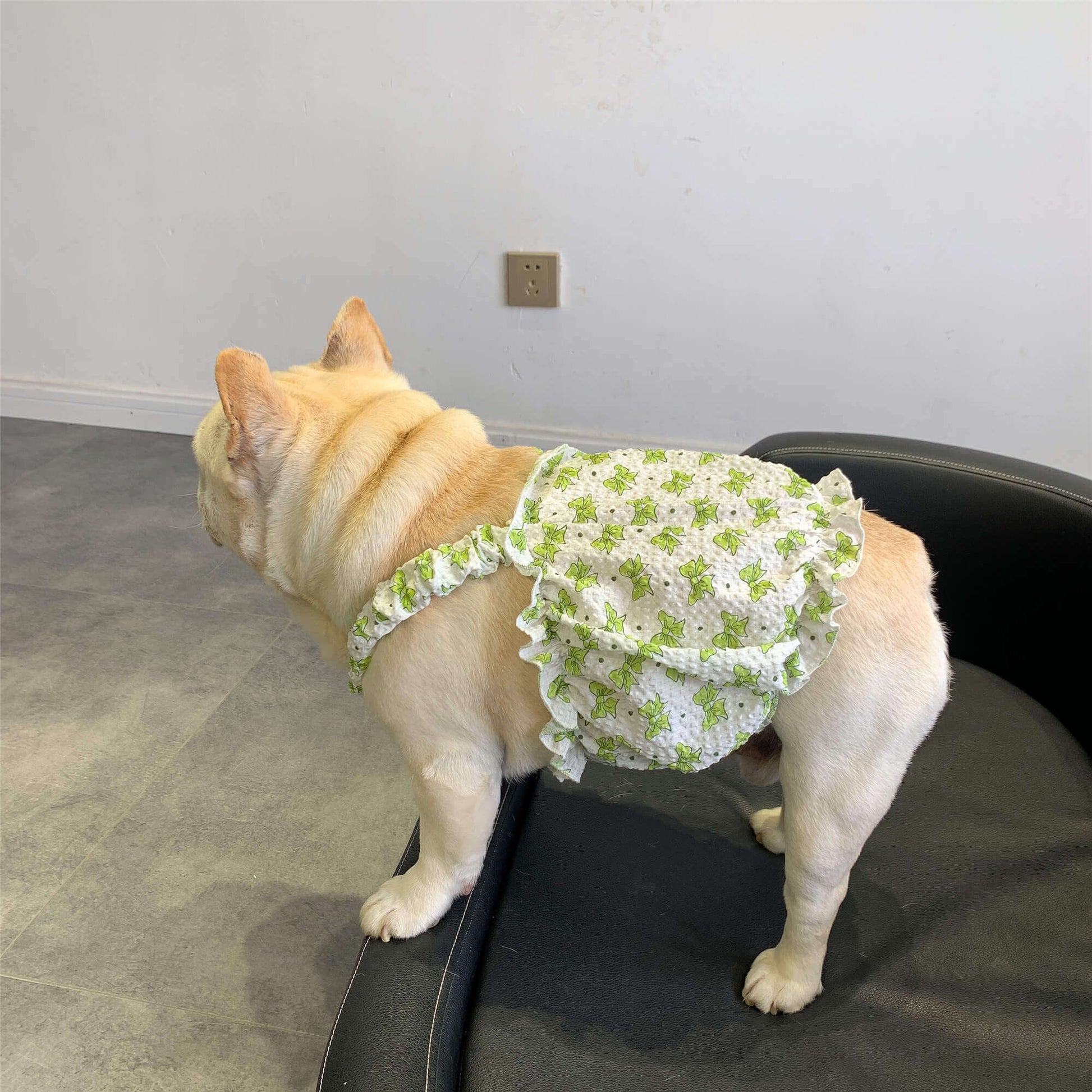 Dog Sweet Bowtie Print Dress for small medium dogs by Frenchiely