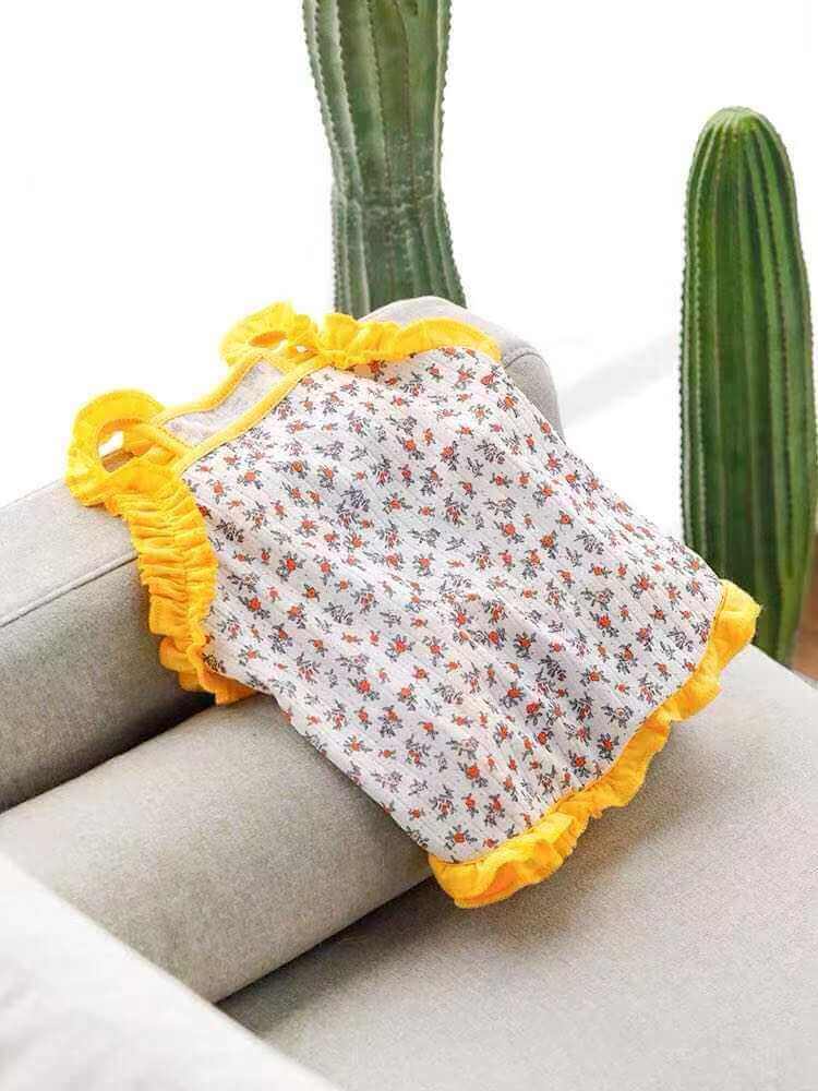 Orange Floral Dress dogsummerfloraldressshirtsformediumdogsbyFrenchiely03