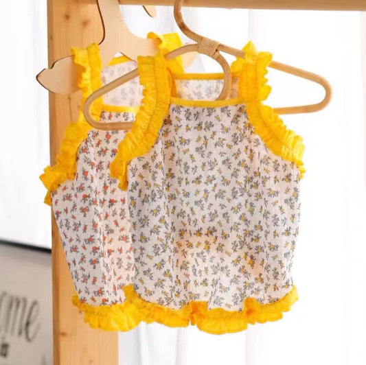 Orange Floral Dress FB dogsummerfloraldressshirtsformediumdogsbyFrenchiely06