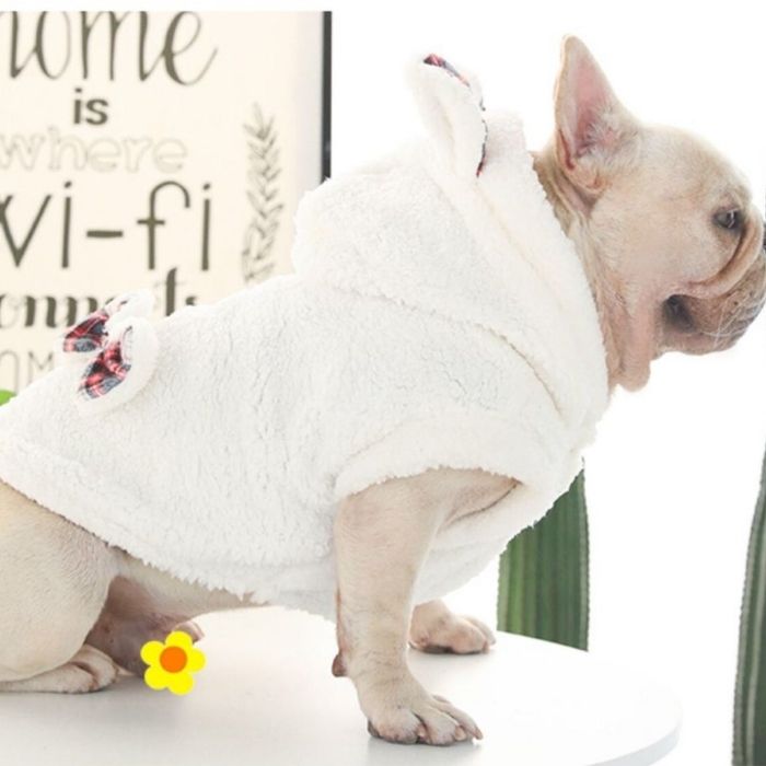 Dog Warm Plaid Hooded Coat for Medium Dogs by Frenchiely